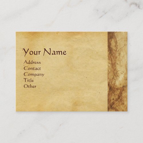 MADONNA WITH CHILD WHITE LILIES ANTIQUE PARCHMENT BUSINESS CARD