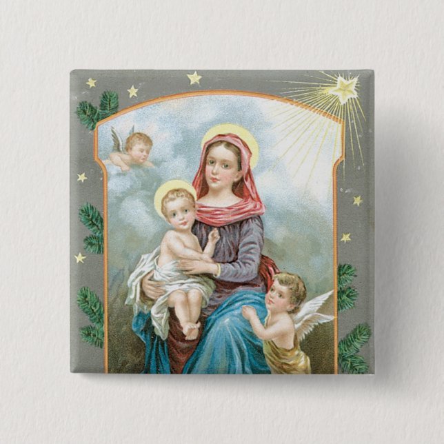 Madonna with Christ Child Button (Front)