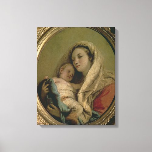 Madonna with Sleeping Child 1780s Canvas Print