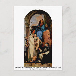 Madonna With St. Catherine St. Rosa Postcard