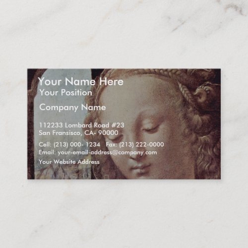 Madonna With The Carnation  By Leonardo Da Vinci Business Cards