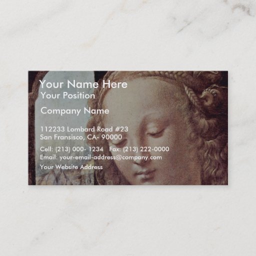 Customizable Madonna With The Carnation  By Leonardo Da Vinci Business Cards
