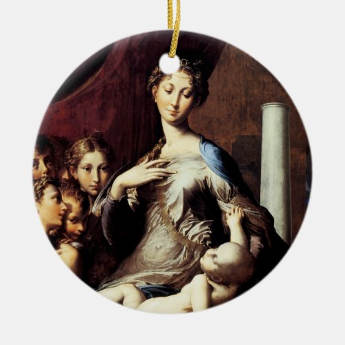 Madonna with the Long Neck by Parmigiano Ceramic Ornament