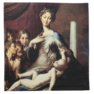 Madonna with the Long Neck Napkin