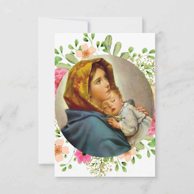 Madonnina Madonna of the Streets Ferruzzi Mary Thank You Card (Front)