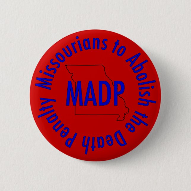 madp logo button, red button (Front)