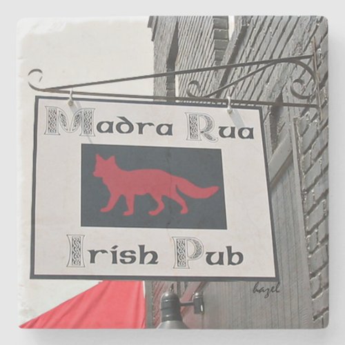 Madra Rua Irish Pub Charleston South Carolina Stone Coaster