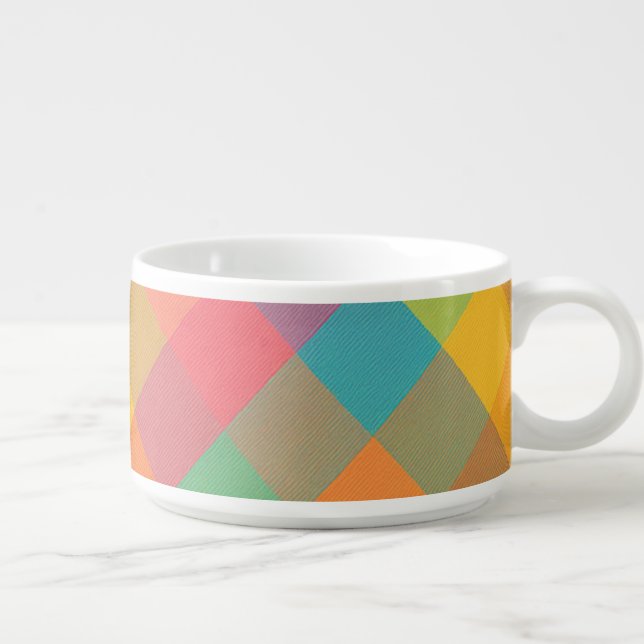Madras Breeze – Diagonal Plaid Chili Bowl (Left)