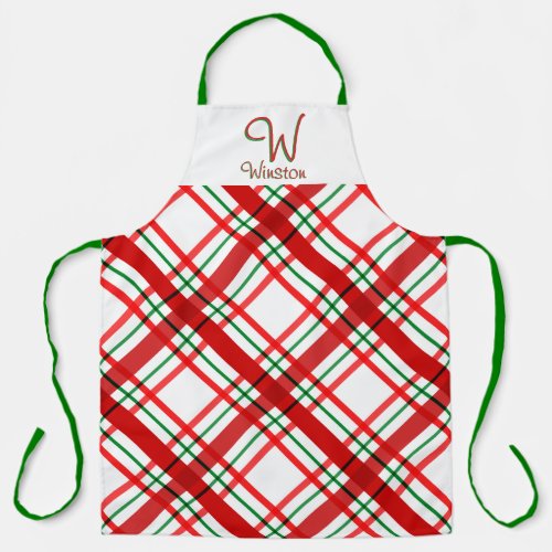 Madras Check Plaid Apron