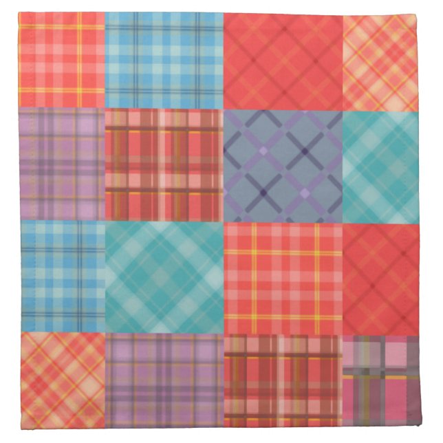 Madras Patchwork Napkin (Front)