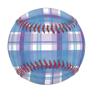 Madras Plaid Blue and Purple Baseball