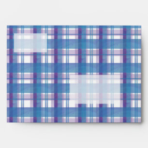 Madras Plaid Blue and Purple Envelope
