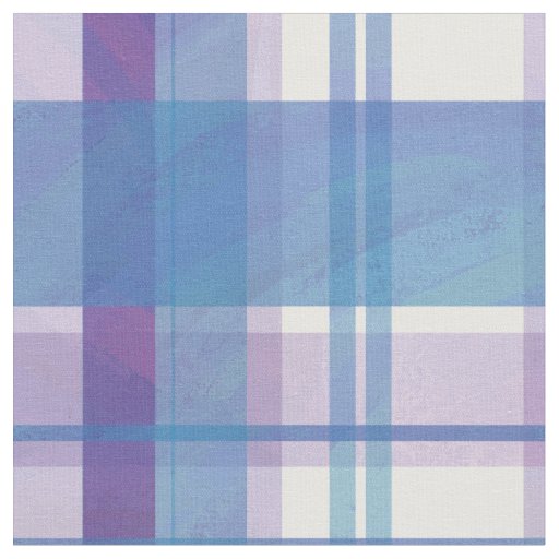 Madras Plaid Blue and Purple Fabric