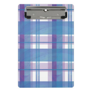 Madras Plaid Blue and Purple Mini Clipboard