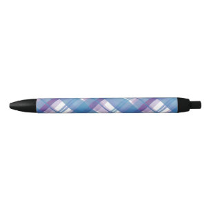 Madras Plaid Blue and Purple Pen