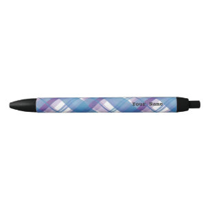Madras Plaid Blue and Purple Pen