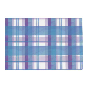 Madras Plaid Blue and Purple Placemat