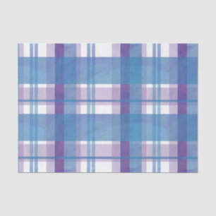 Madras Plaid Blue and Purple Tissue Paper