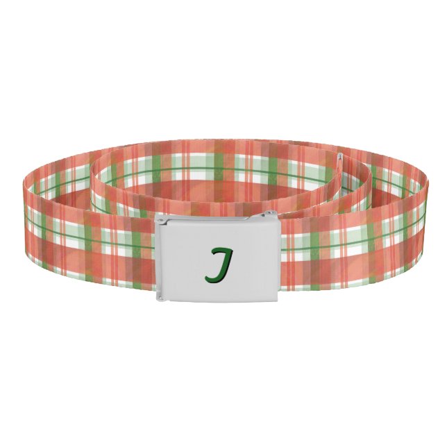 Madras Plaid Christmas Belt (Coil)