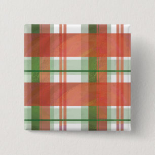 Madras Plaid Christmas Button