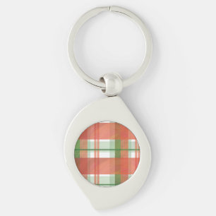 Madras Plaid Christmas Keychain