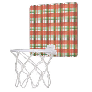 Madras Plaid Christmas Mini Basketball Hoop