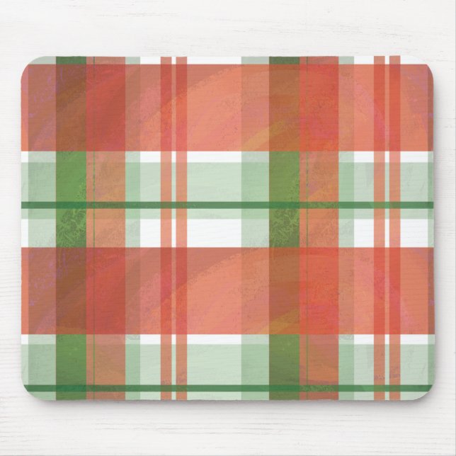 Madras Plaid Christmas Mouse Pad (Front)