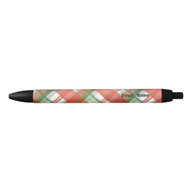 Madras Plaid Christmas Pen (Front)