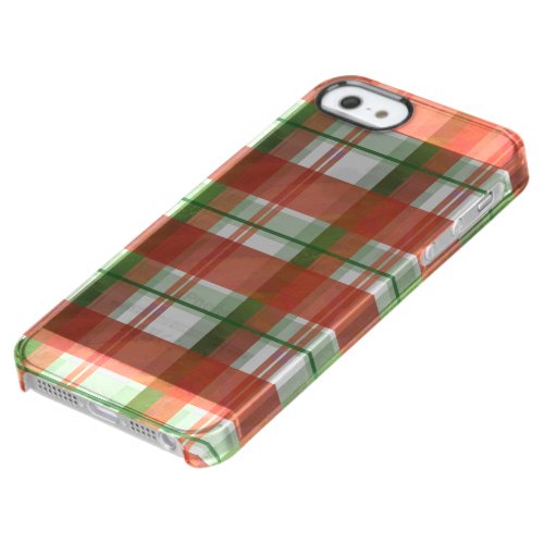 Madras Plaid Christmas Clear iPhone SE55s Case