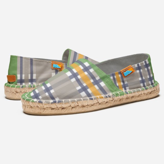 Madras Plaid Espadrilles (Angled)