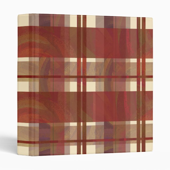 Madras Plaid Fall Red Binder (Front/Spine)