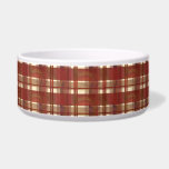Madras Plaid Fall Red Bowl<br><div class="desc">Trendy Fall Red and Orange Madras Plaid makes a fashionable fall statement. Our unique design features our signature textures and colors in an overlapping pattern in various sized horizontal and vertical stripes of fall orange and red. Perfect for decorating your home, nursery, or office this autumn season. Custom designs available....</div>
