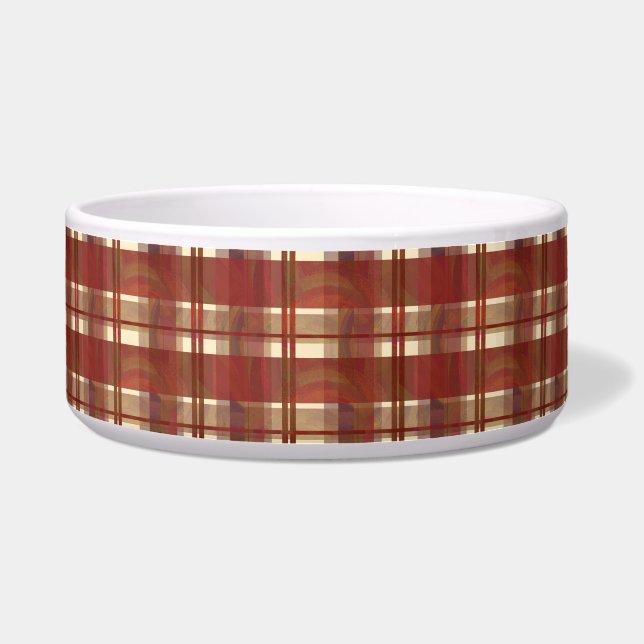 Madras Plaid Fall Red Bowl (Front)