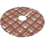 Madras Plaid Fall Red Brushed Polyester Tree Skirt