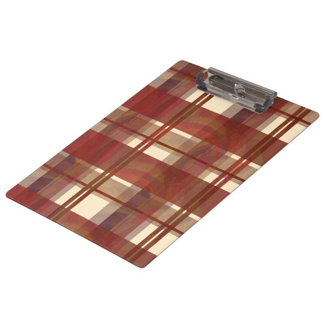 Madras Plaid Fall Red Clipboard (Angled)