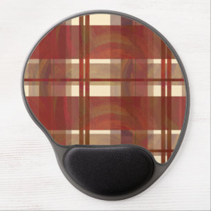 Madras Plaid Fall Red Gel Mouse Pad