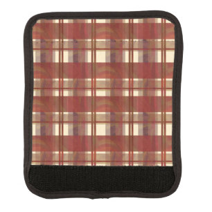 Madras Plaid Fall Red Luggage Handle Wrap