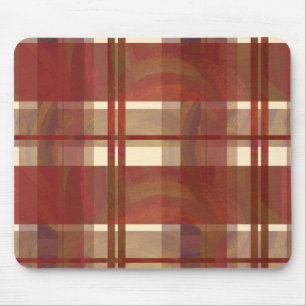 Madras Plaid Fall Red Mouse Pad