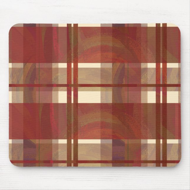 Madras Plaid Fall Red Mouse Pad (Front)