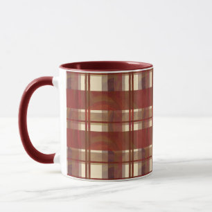 Madras Plaid Fall Red Mug