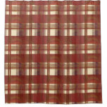 Madras Plaid Fall Red Shower Curtain