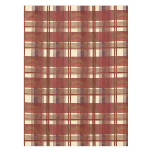 Madras Plaid Fall Red Tablecloth