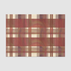 Madras Plaid Fall Red Tissue Paper