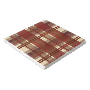 Madras Plaid Fall Red Trivet