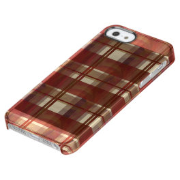 Madras Plaid Fall Red Clear iPhone SE/5/5s Case