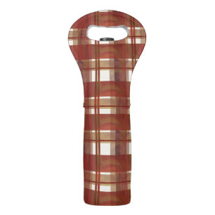 Madras Plaid Fall Red Wine Bag