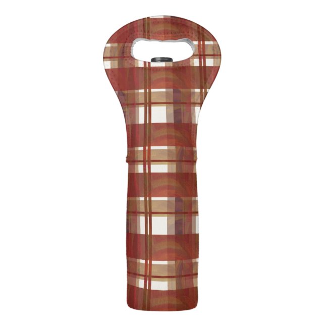 Madras Plaid Fall Red Wine Bag (Front)