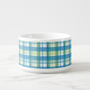 Madras Plaid Green and Blue Bowl