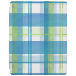 Madras Plaid Green and Blue iPad Smart Cover