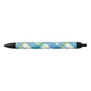 Madras Plaid Green and Blue Pen